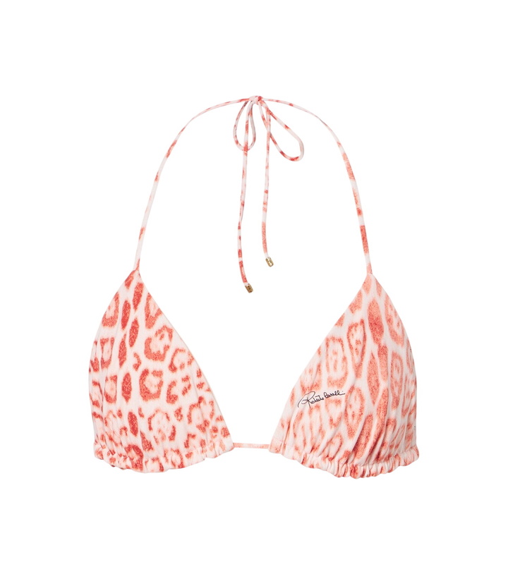 Photo: Roberto Cavalli Leopard-print triangle bikini top