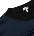 LOEWE - Logo-Detailed Cotton-Blend Sweater - Black