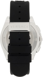 Versace Black & Silver Geo Chrono Watch