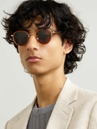 Mr P. - Cubitts Gifford Round-Frame Acetate and Gold-Tone Sunglasses