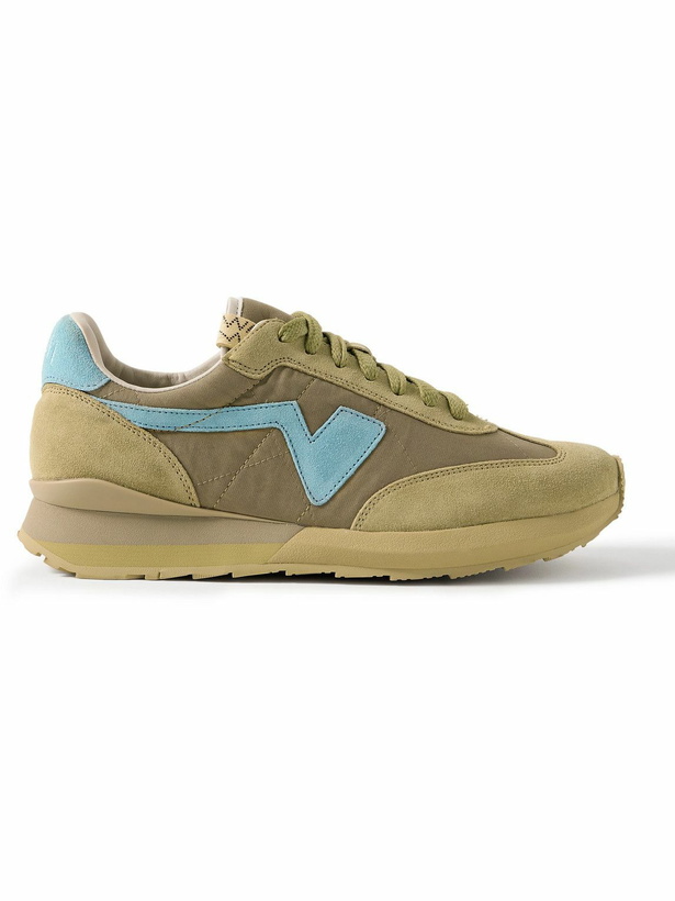 Photo: Visvim - FKT Runner Suede-Trimmed Canvas Sneakers - Green