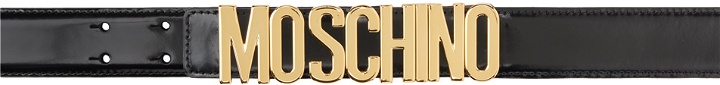 Photo: Moschino Black Logo Buckle Belt