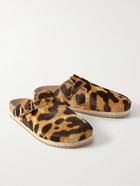 Yuketen - Sal 1 Leopard-Print Calf Hair Mules - Animal print