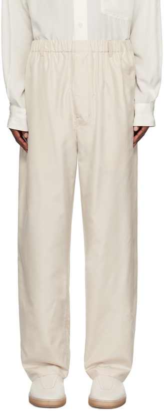 Photo: LEMAIRE Off-White Relaxed Trousers