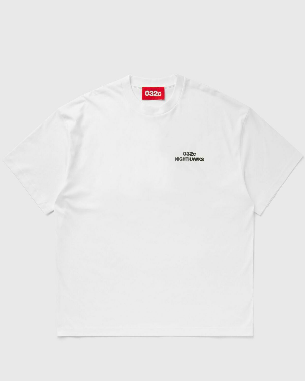 ★032c★ M NIGHTHAWKS TSHIRT WHITE NIGHTHAWKS TSHIRT WHITE 032c Nighthawks T Shirt White Shortsleeves 032c