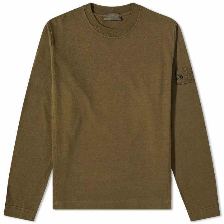 Photo: Stone Island Men's Ghost Crew Neck Sweat in Olive