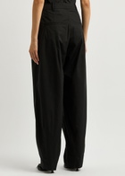Remain BY Birger Christensen Barrel-leg Stretch-cotton Poplin Trousers Black 32 (UK4 / Xxs)
