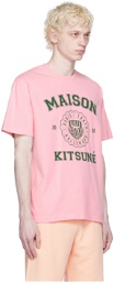 Maison Kitsuné Pink Hotel Olympia Edition Varsity T-Shirt