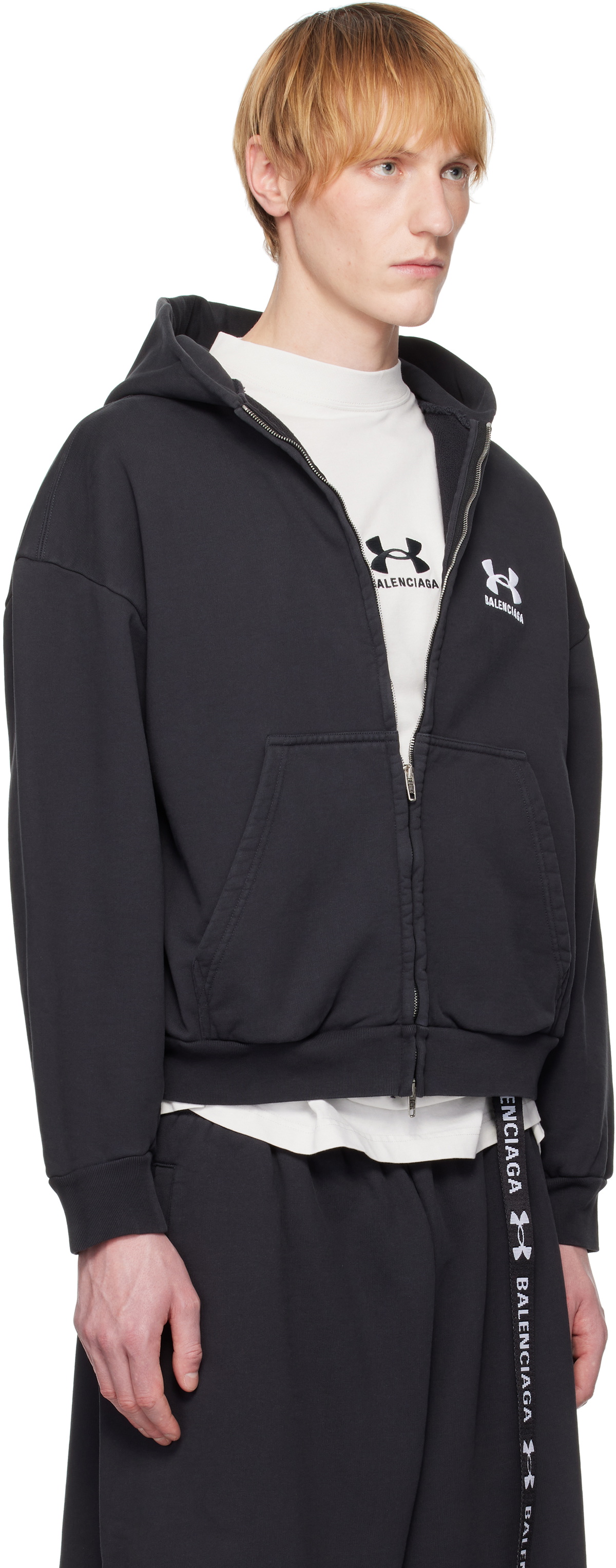 Balenciaga Black Under Armour Edition Zip-Up Hoodie Balenciaga