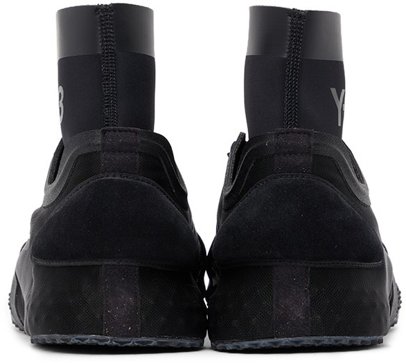 Y-3 Black Mesh Runner 4D Low Sneakers