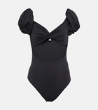 Giambattista Valli - Puff-sleeve cutout swimsuit