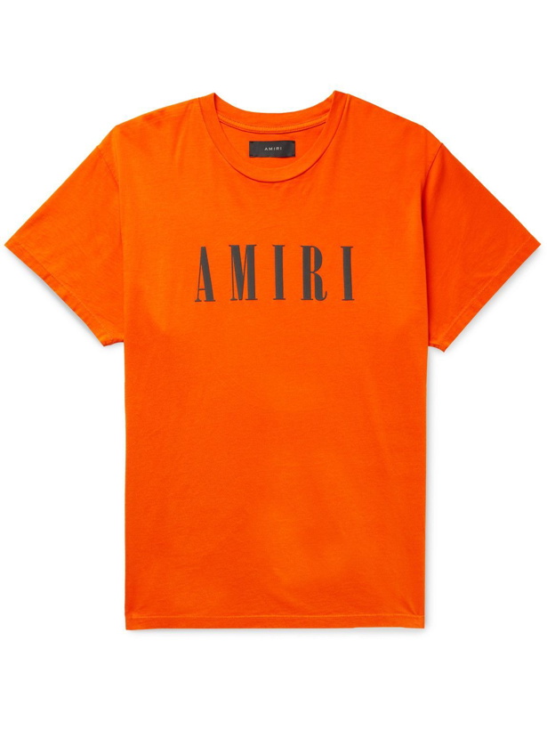 Photo: AMIRI - Logo-Print Cotton-Jersey T-Shirt - Orange
