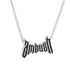 Ambush Men's Trad Logo Charm Necklace in Silver