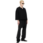 Fear of God ESSENTIALS Black Signature 3/4 Sleeve 90s Knit Polo