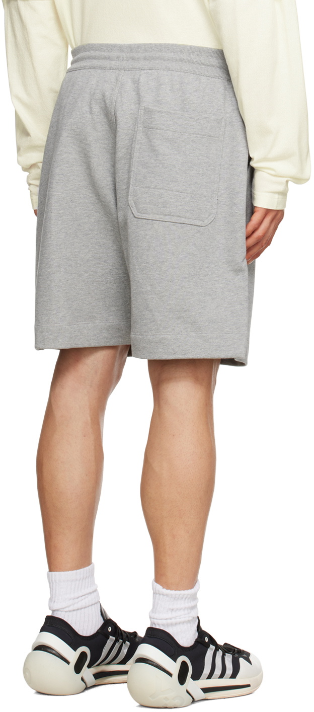 Y3 Gray Drawstring Shorts Y3