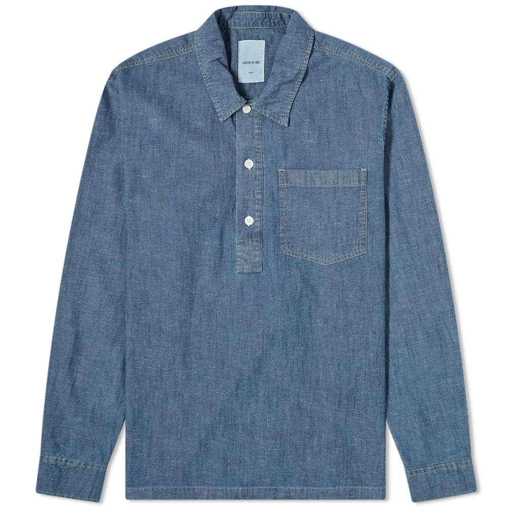 Linen-Cotton Popover Workshirt | Shirt jacket, Shirts, Men shirt style