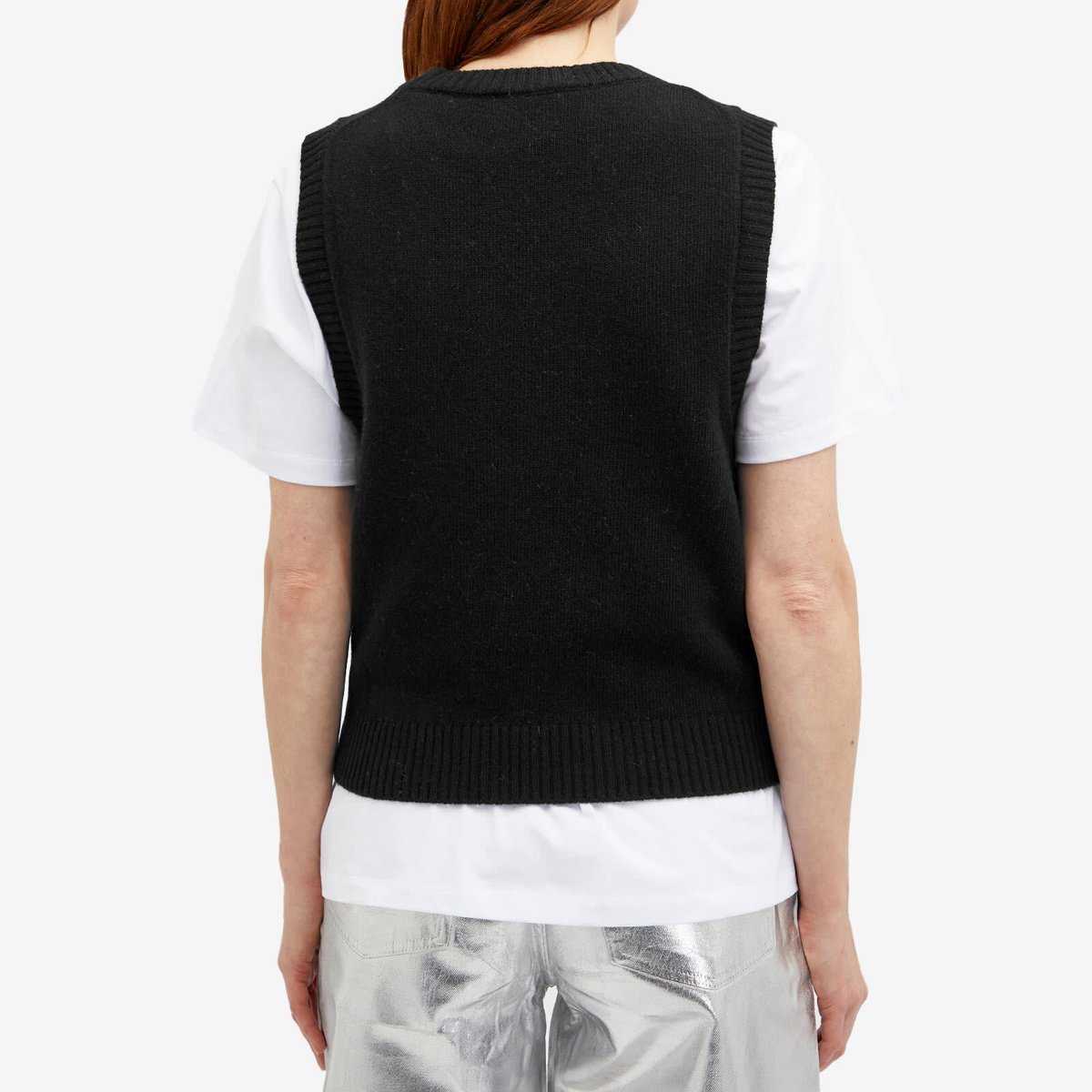 【送料&関税込】Ganni Woolen Vest Timber Wolf Leopard Jacquard Oversized Vest | GANNI (Global)