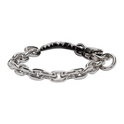 Vivienne Westwood Silver and Black Chain Man Lazarus Bracelet