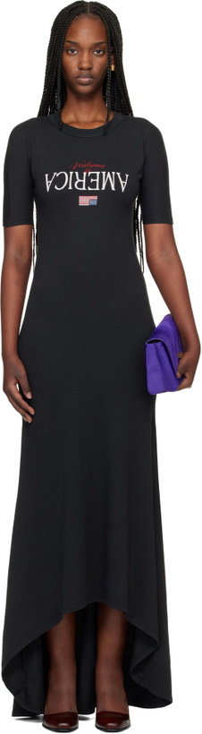 Photo: WILLY CHAVARRIA Black 'Welcome To America' Maxi Dress