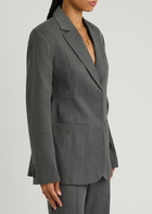 Clea Ashford Embroidered Wool Blazer Grey