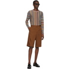 Paul Smith Brown Oversized Wool Shorts