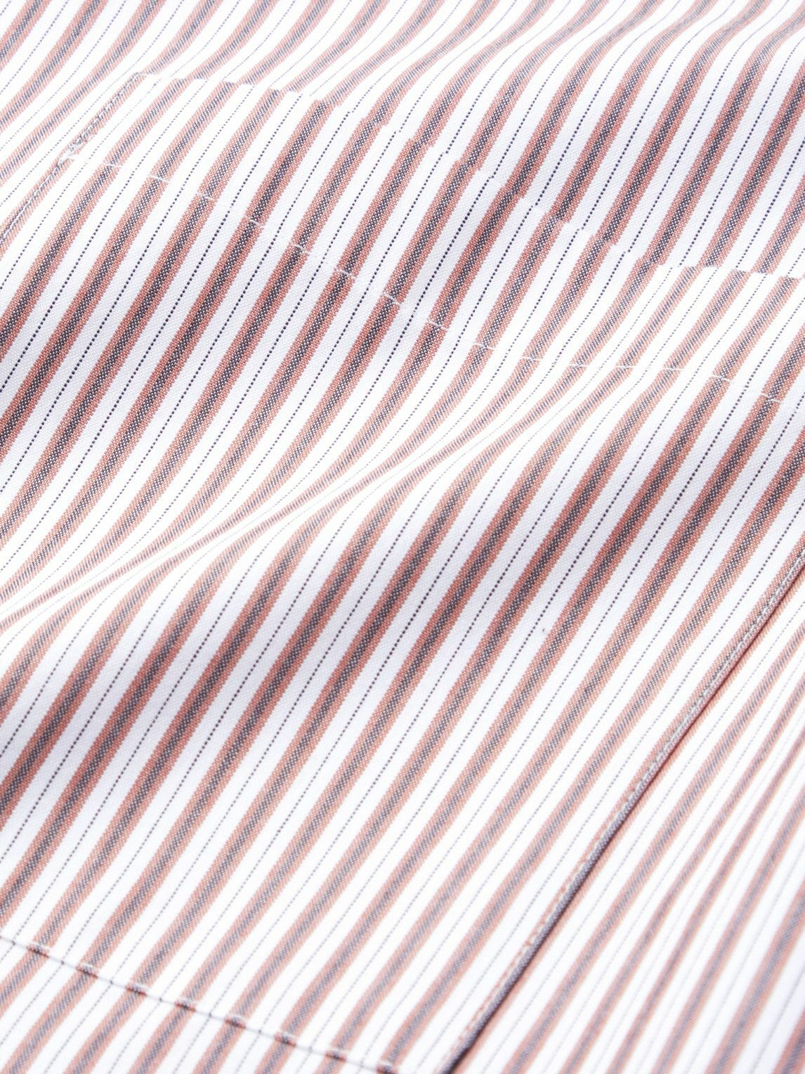 Bottega Veneta - Striped Cotton Shirt - Brown
