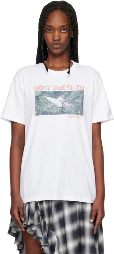 Photo: Collina Strada White 'Ugly Duckling' Graphic T-shirt