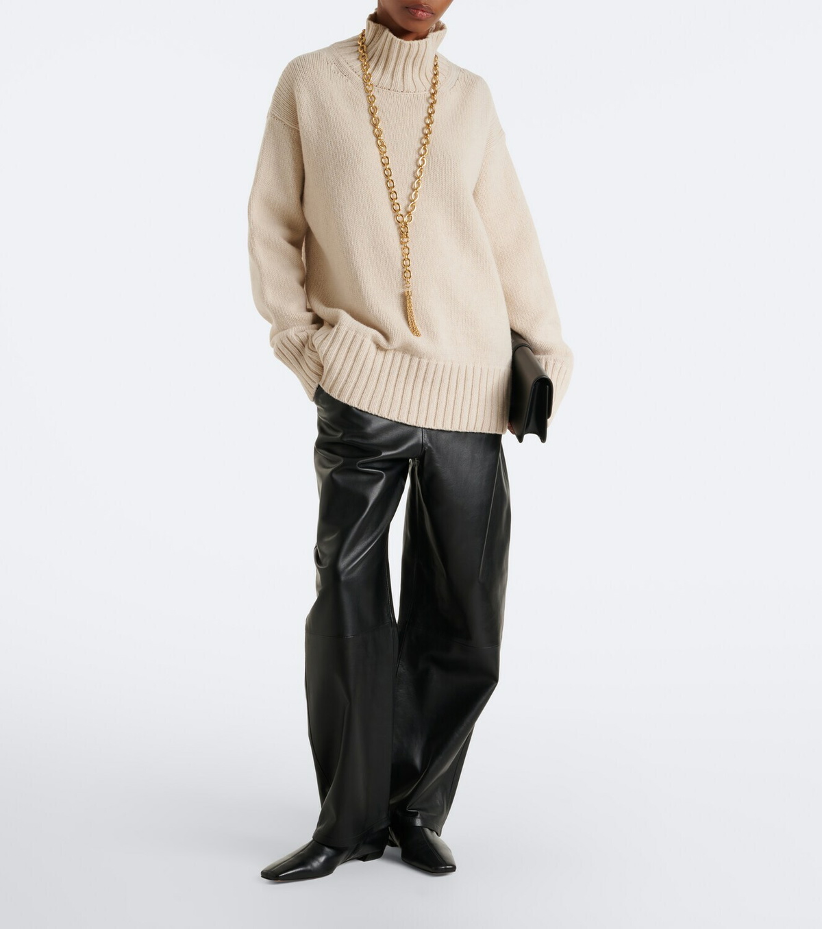 Arma Noa leather barrel-leg pants