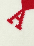 AMI PARIS - Logo-Jacquard Wool Sweater Vest - Neutrals