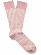 Mr P. - Jacquard-Knit Stretch Cotton-Blend Socks