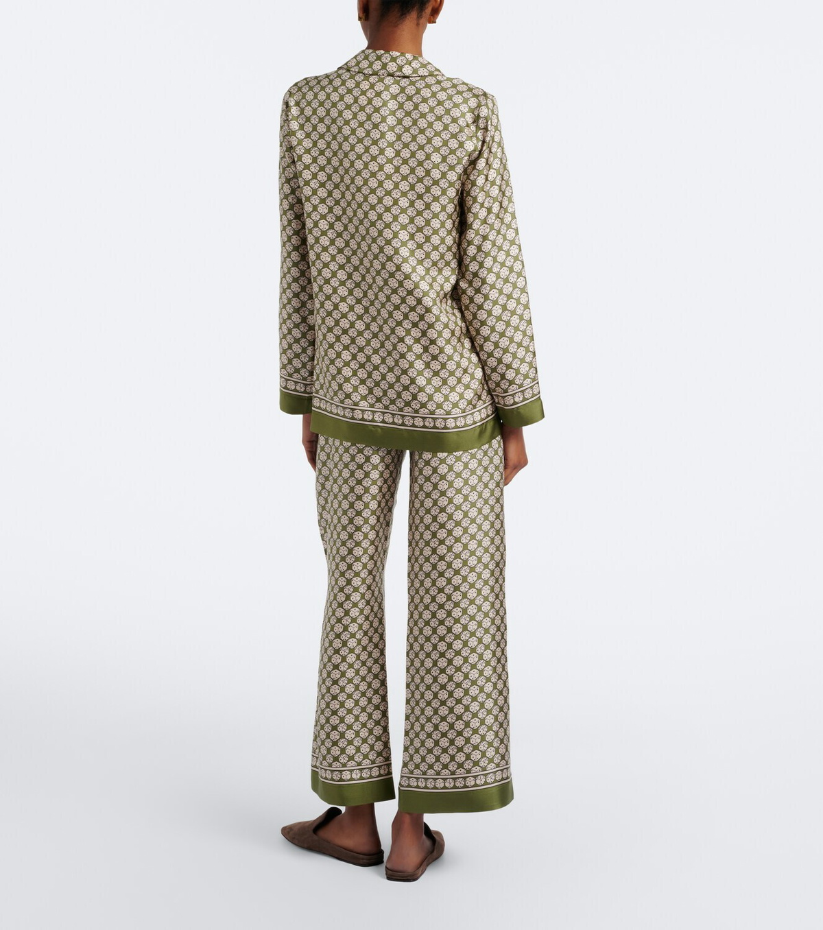 'S Max Mara Printed silk wide-leg pants