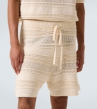 Commas Crochet cotton-blend shorts