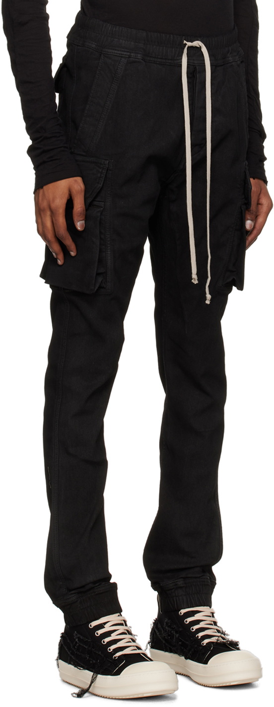 Rick Owens DRKSHDW Black Mastodon Cut Denim Cargo Pants Rick Owens