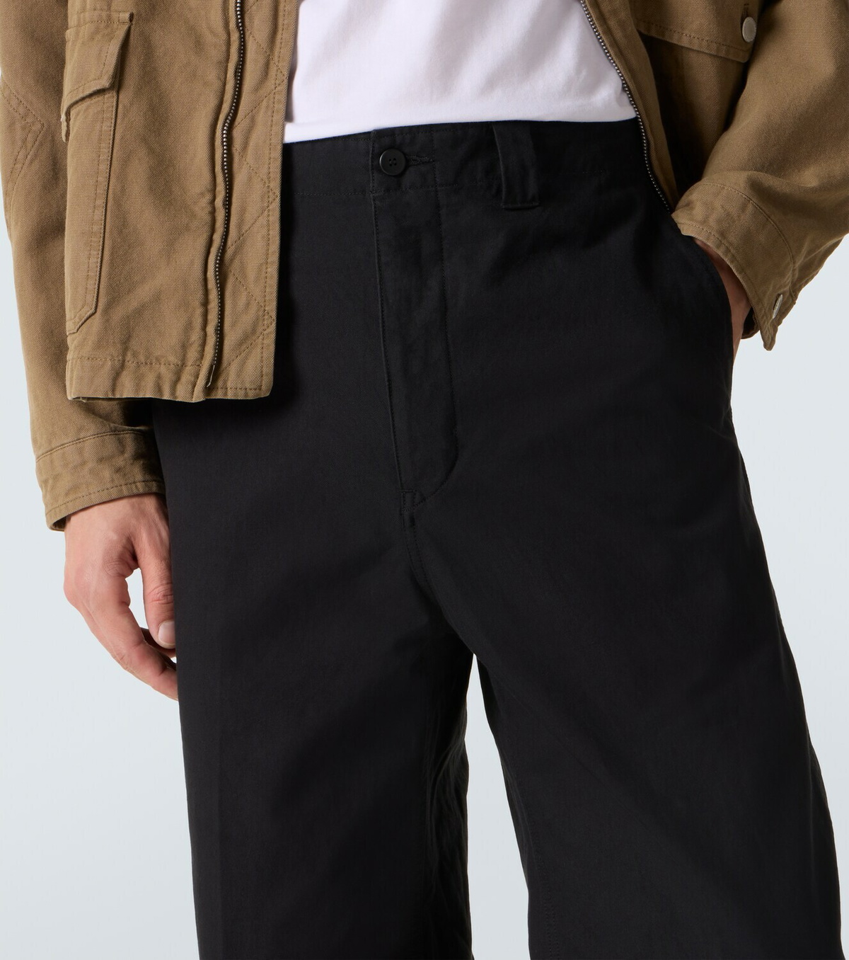 Visvim High-rise cotton chinos