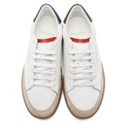 Saint Laurent White Perforated SL 10 Sneakers