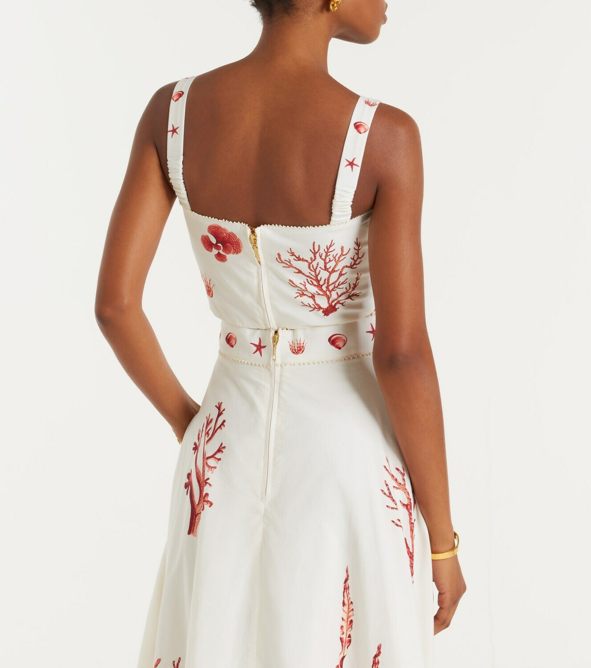 Agua by Agua Bendita Cacao printed cotton crop top