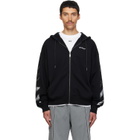 Off-White Black Metal Arrow Skate Zip Hoodie
