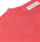 Officine Generale - Pigment-Dyed Linen T-Shirt - Red