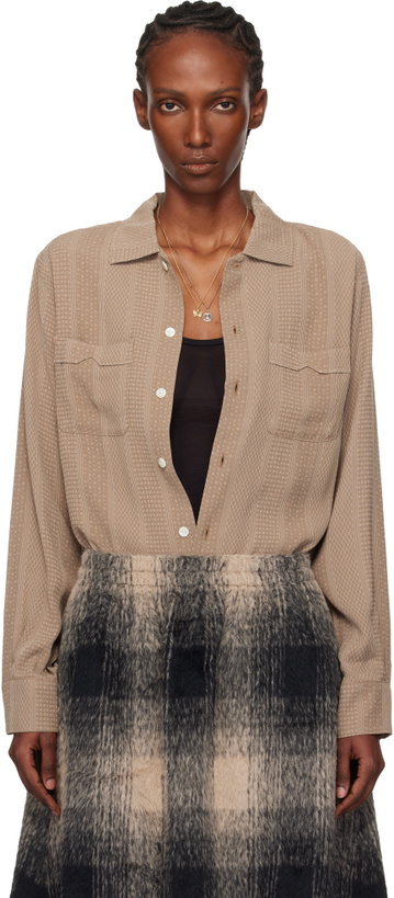 Photo: NEEDLES Beige Open Collar Shirt