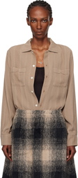 NEEDLES Beige Open Collar Shirt