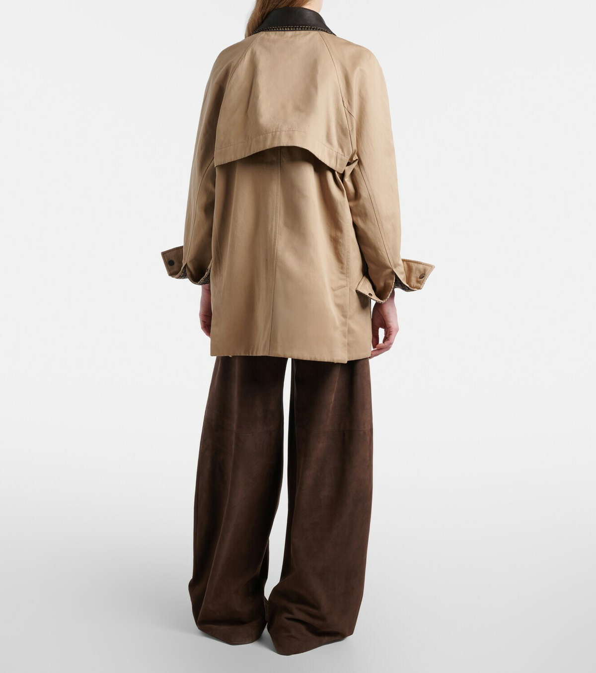 Brunello Cucinelli Suede wide-leg pants
