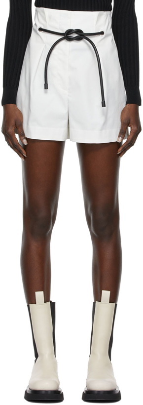 Photo: 3.1 Phillip Lim Off-White Pleated Origami Shorts