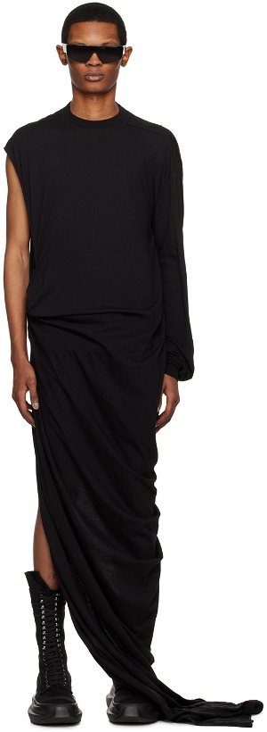 Photo: Rick Owens DRKSHDW Black Single-Shoulder Maxi Dress