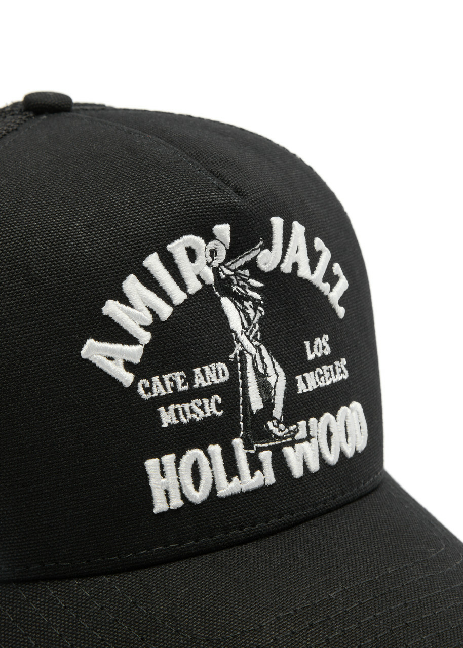 Amiri Jazz Wolf Cotton-canvas Trucker hat - Black - One Size Amiri