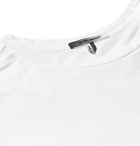 Isabel Marant - Zafferh Logo-Print Mélange Cotton-Jersey T-Shirt - White