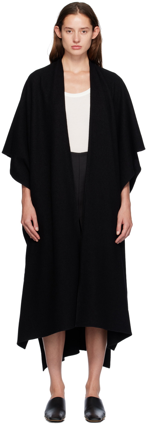 GIA STUDIOS Black Wool Shawl