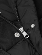 Moncler - Longue Saison Wool Twill-Panelled Quilted Shell Down Jacket - Black