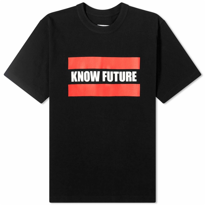 Photo: Sacai Men's Know Future T-Shirt in Black