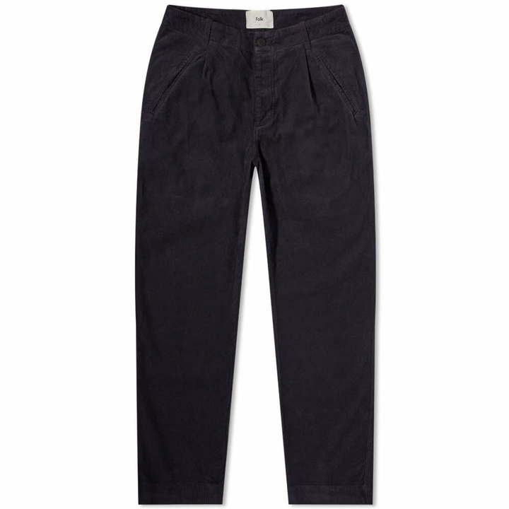 Photo: Folk Men's Assembly Pant in Navy Cord