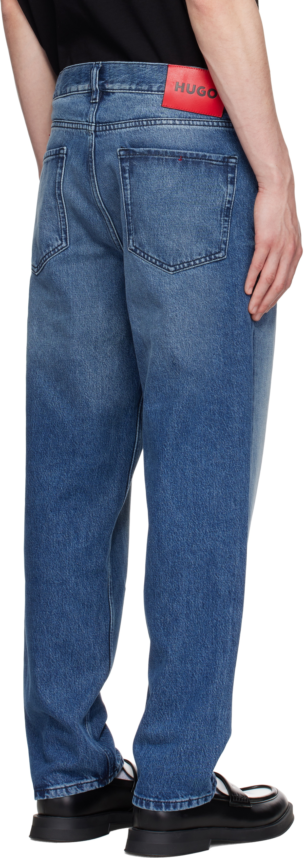 Hugo Blue Relaxed Tapered-Fit Jeans